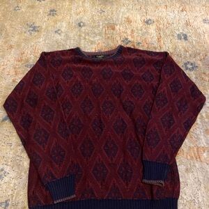 VTG Christian Dior Monsieur Knit Sweater Mens L Knit Crewneck USA Cotton Isle